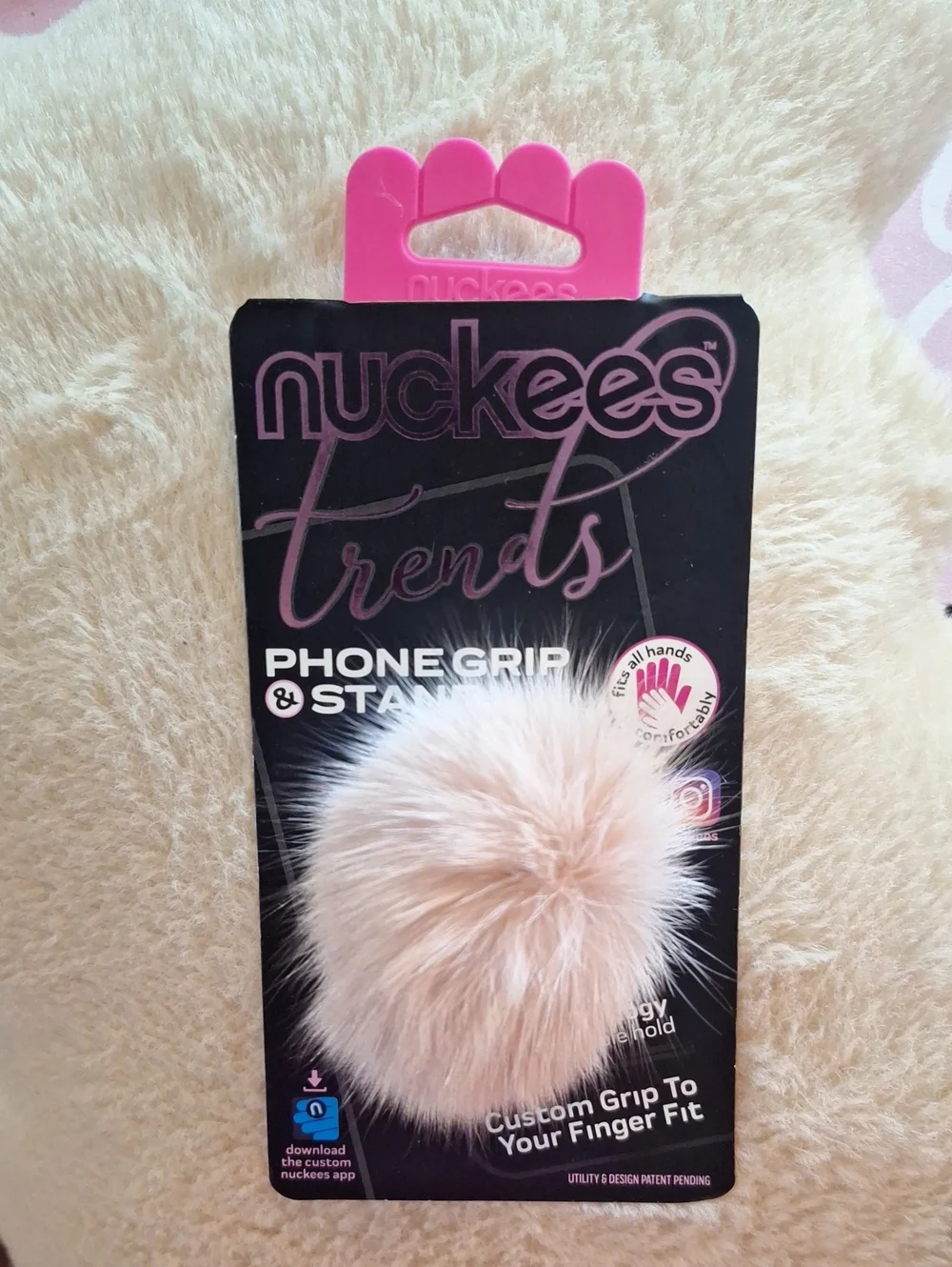 Trends Blush Pink Faux Fur Phone Grip & Stand